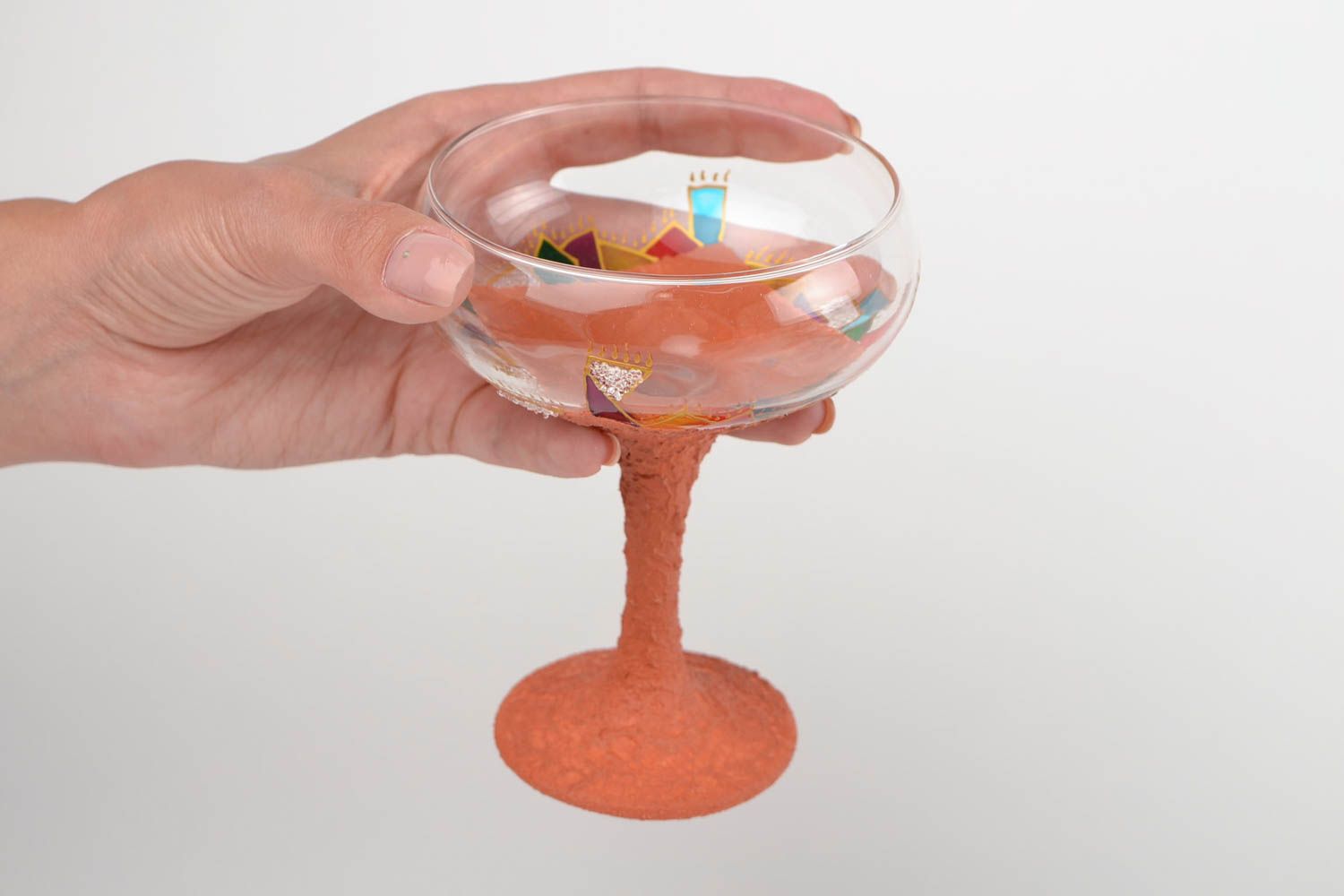 Copa de champagne hecho a mano de cristal utensilio de cocina regalo original foto 2