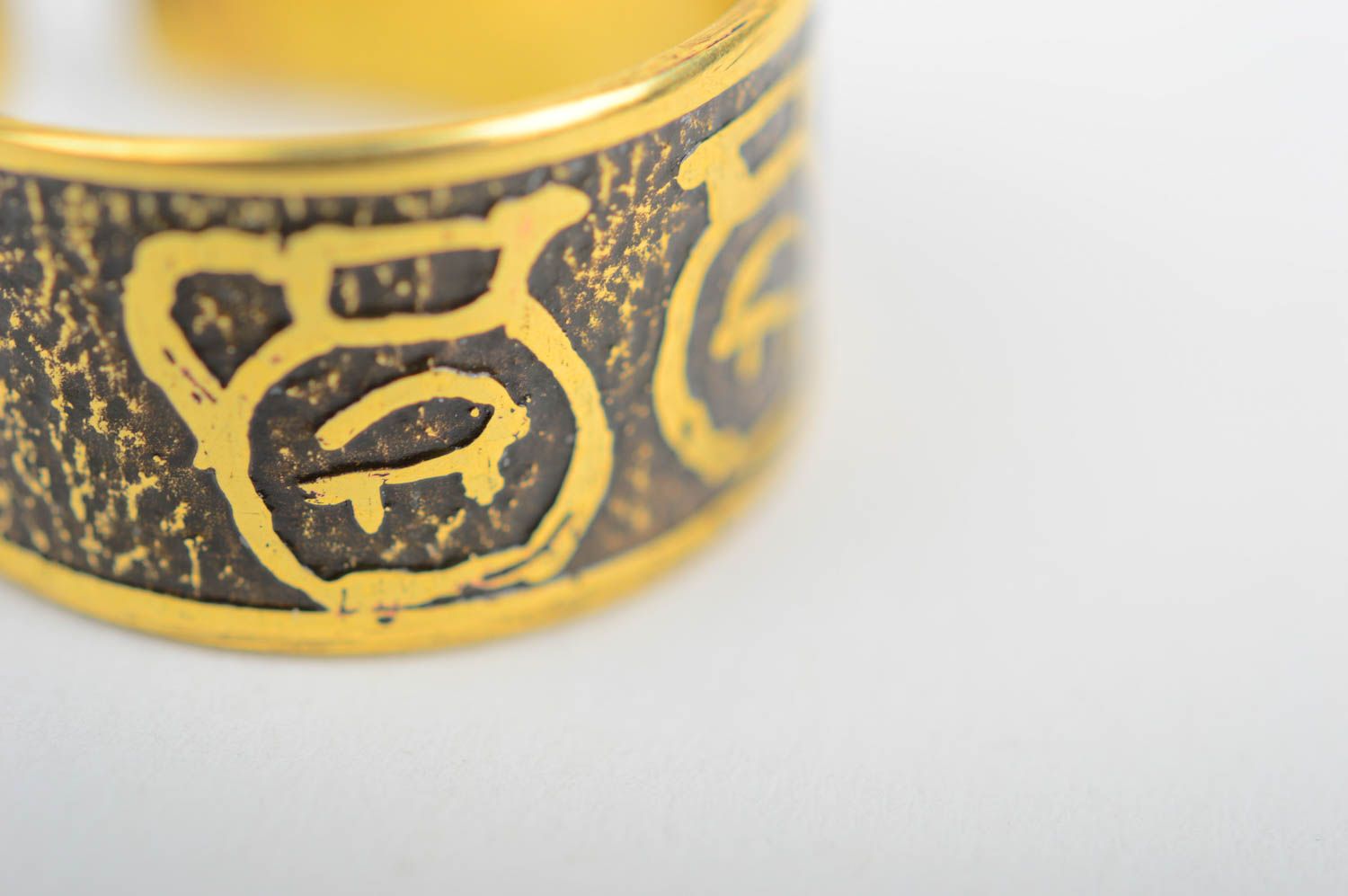 Кольцо ручной работы оригинальное кольцо из латуни украшение из металла Кувшины фото 5