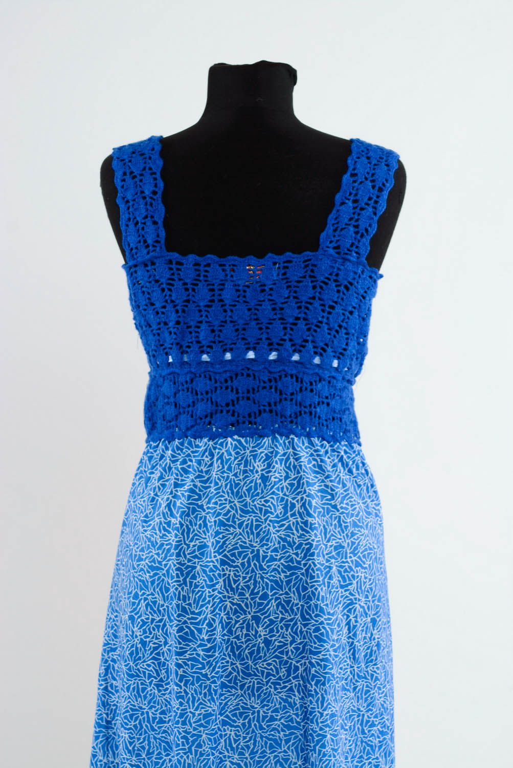 Сине-голубое платье  фото 4