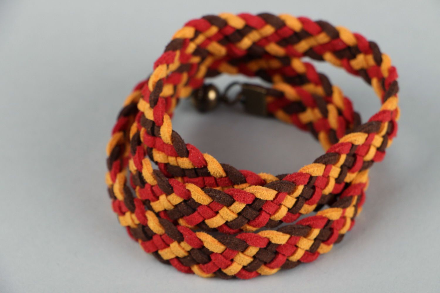 Leather braided bracelet photo 2