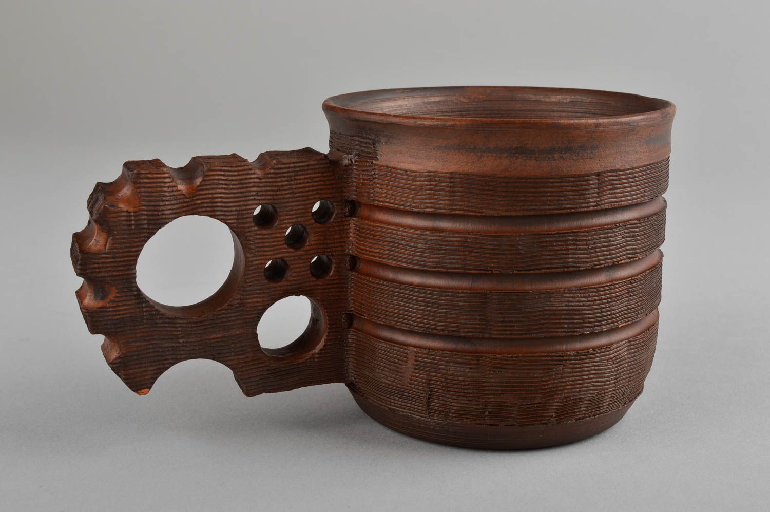 Tasse céramique faite main Mug original insolite avec anse Vaisselle design photo 2
