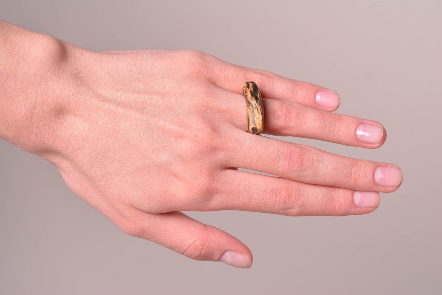 Кольца ручной работы кольца для девушек необычные кольца 3 шт из полимерки фото 3