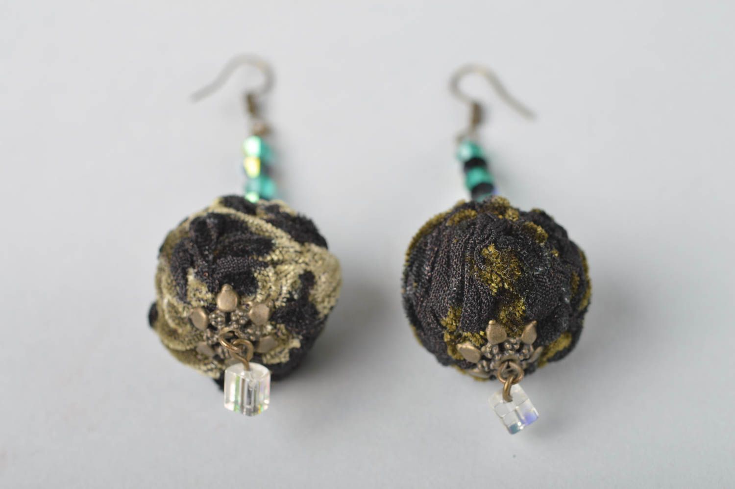 Handmade earrings with charms unusual stylish earrings beautiful accessory photo 5