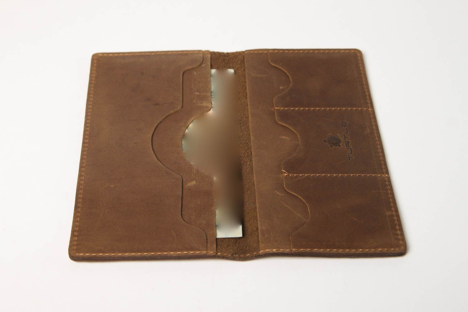Кошелек ручной работы мужское портмоне с необычным узором кожаный кошелек фото 3