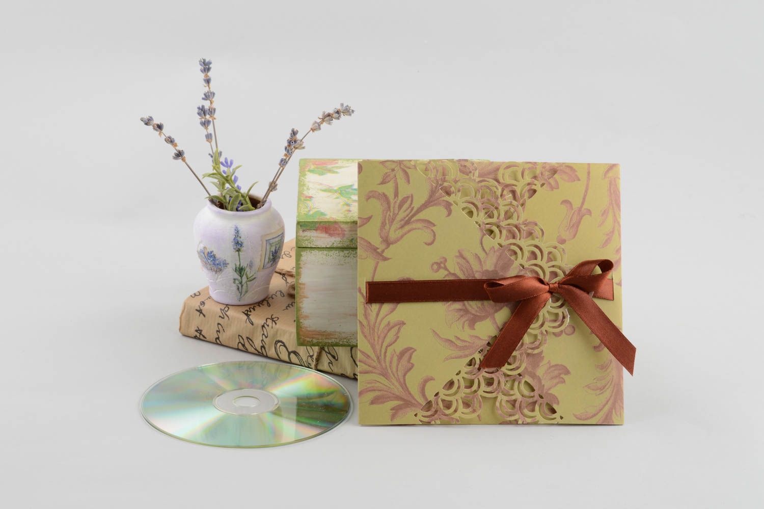 Handmade CD Papierhülle mit Atlas kreatives Geschenk Design Verpackung  foto 1