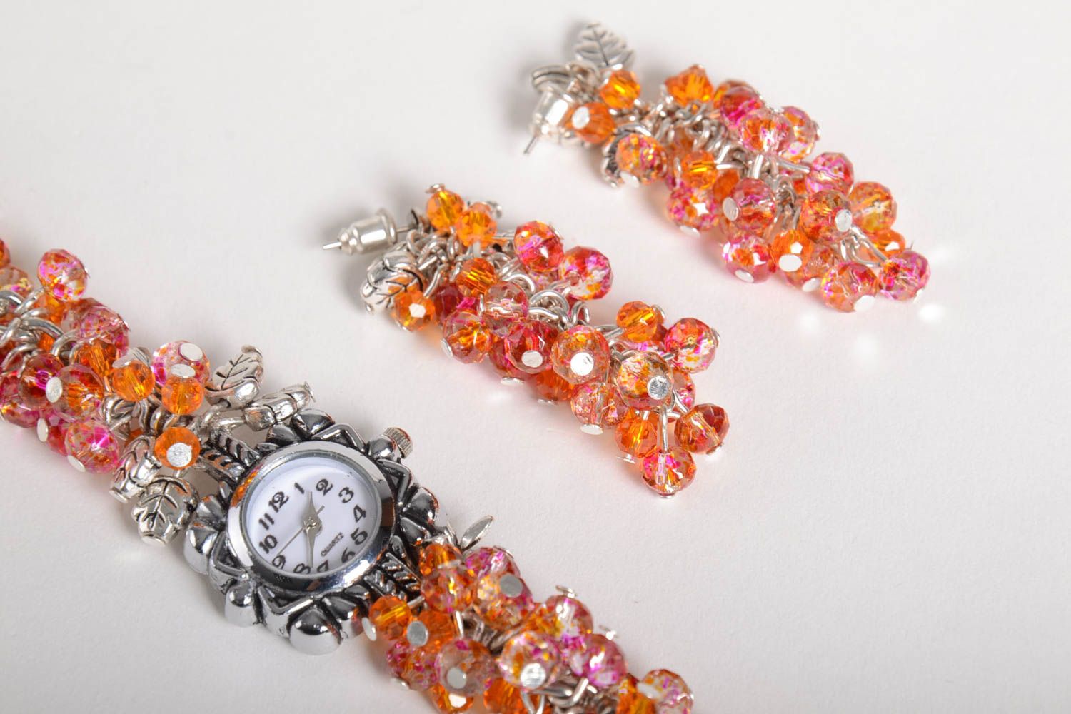Unusual handmade beaded earrings wrist watch bacelet designs gifts for her photo 3