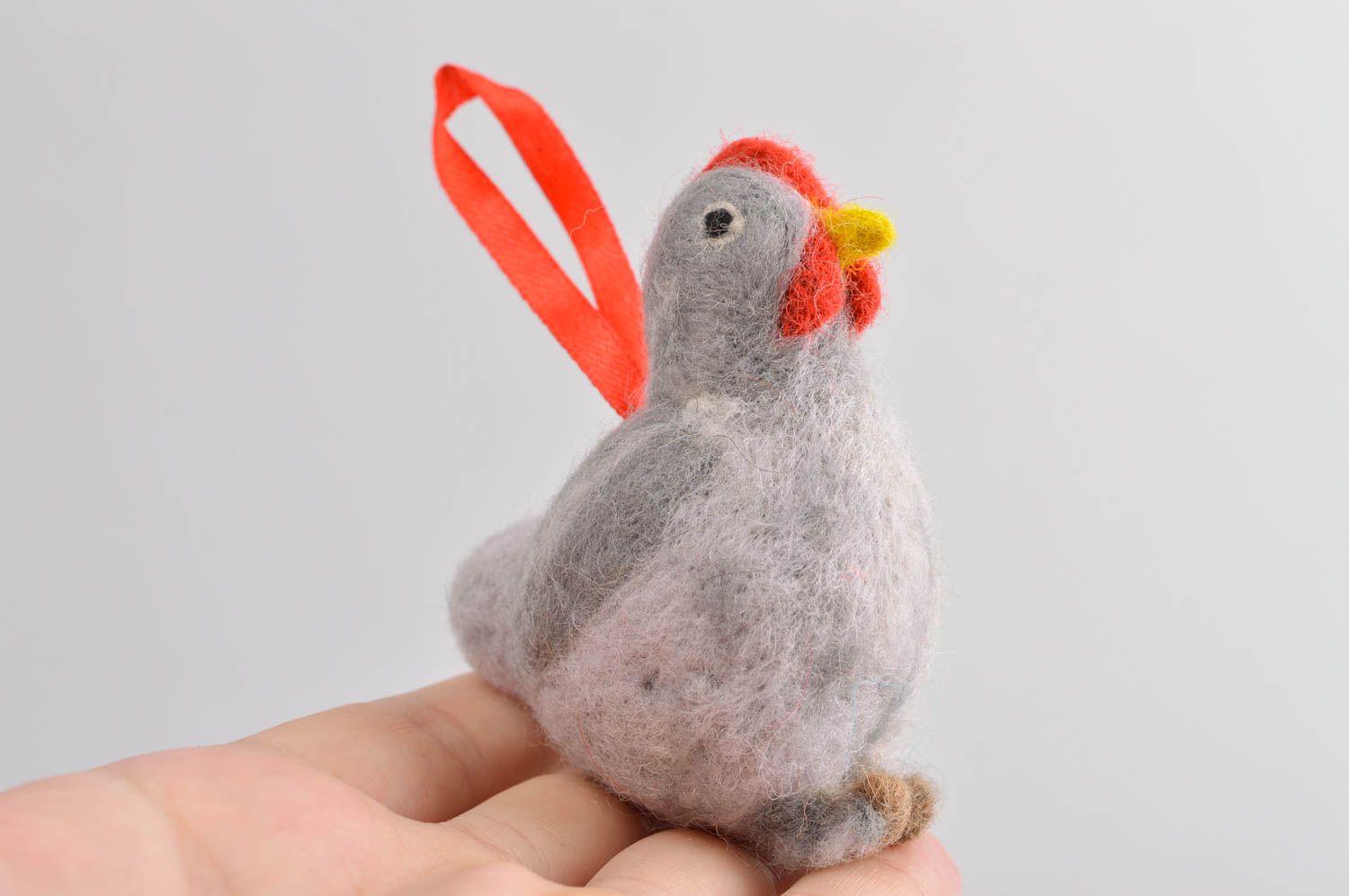 Kleines Kuscheltier Huhn handmade Spielzeug aus Wolle Geschenk für Kinder foto 5