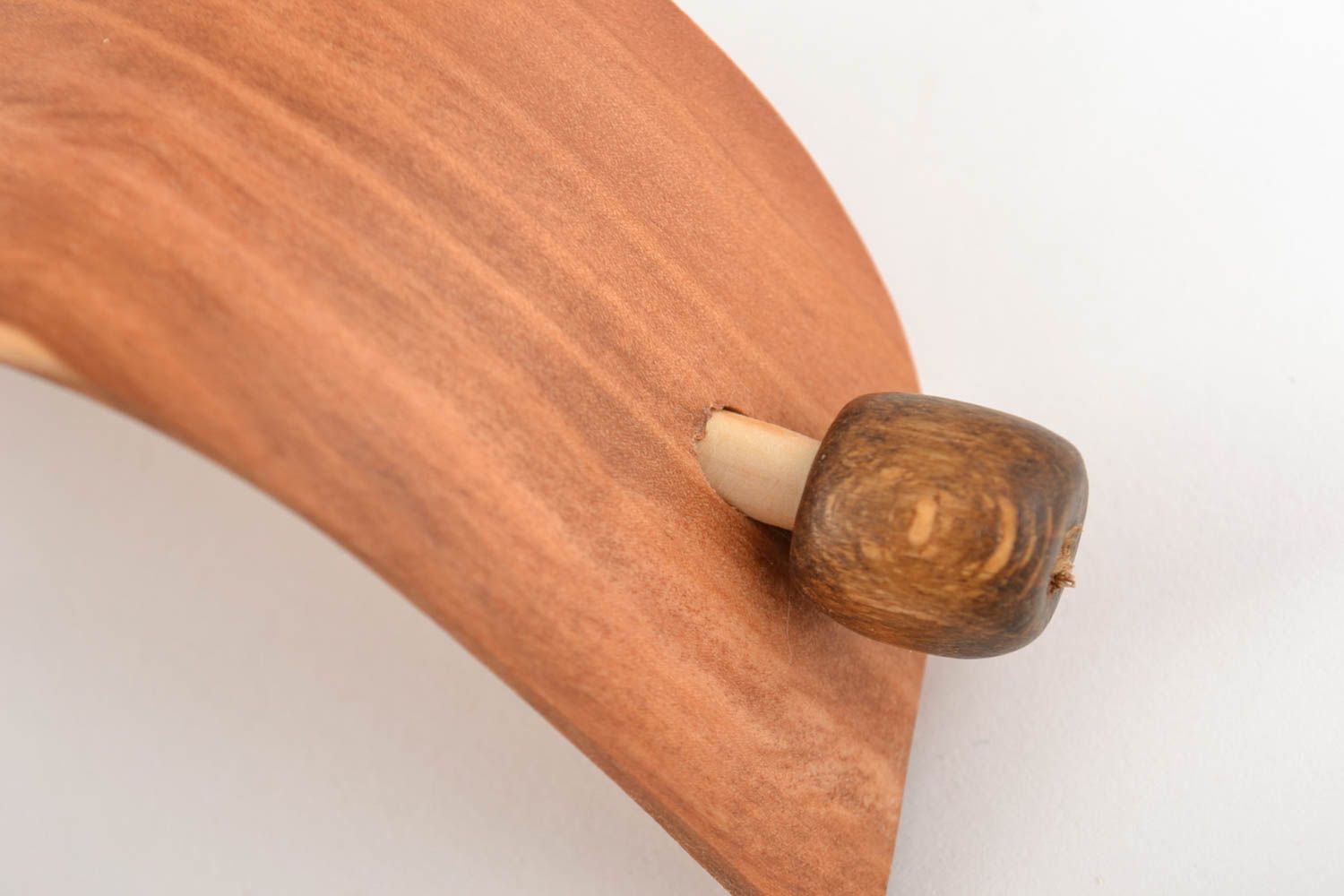 Schöne Öko Holz Haarspangen Set 5 Stück Handarbeit mit Nadeln foto 4