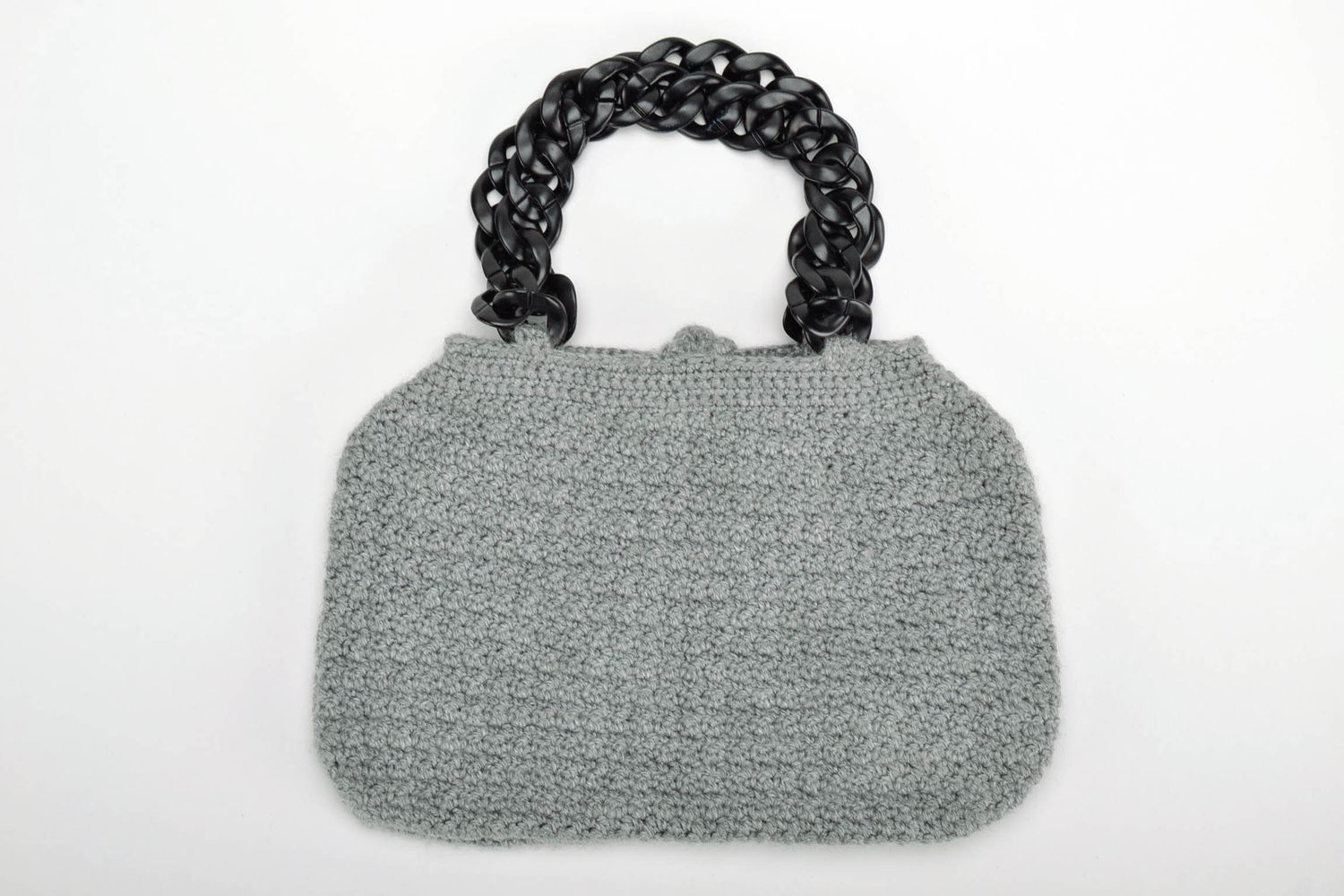 Grey crochet bag photo 1