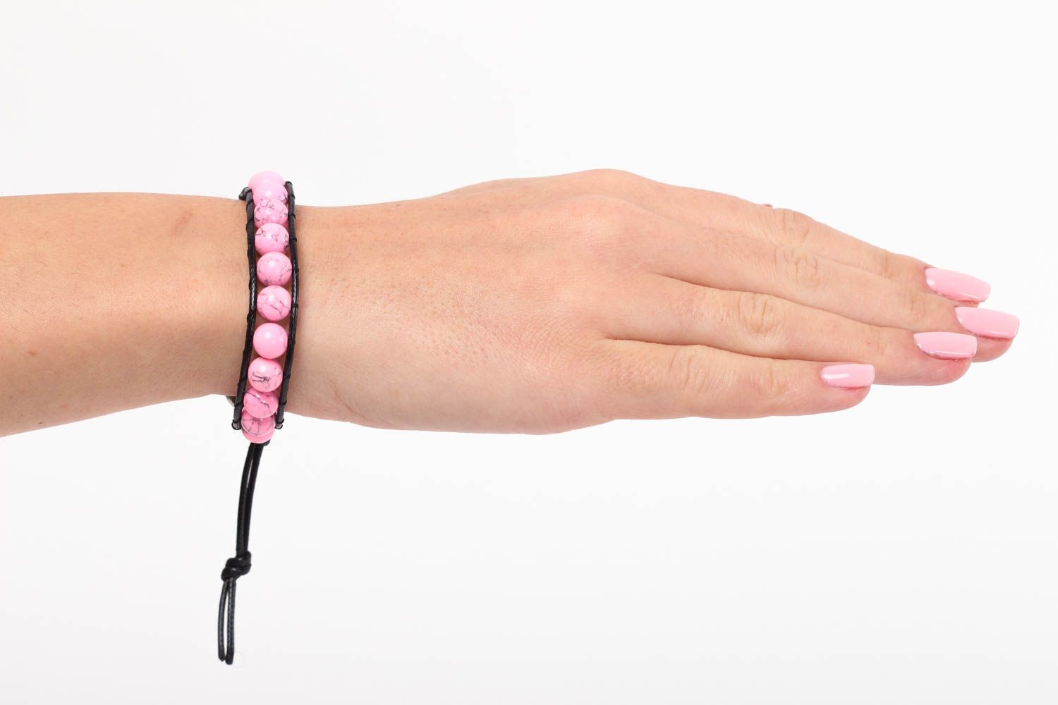 Armband für Damen handgemachter Schmuck Korallen Armband Mode Schmuck rosa foto 5