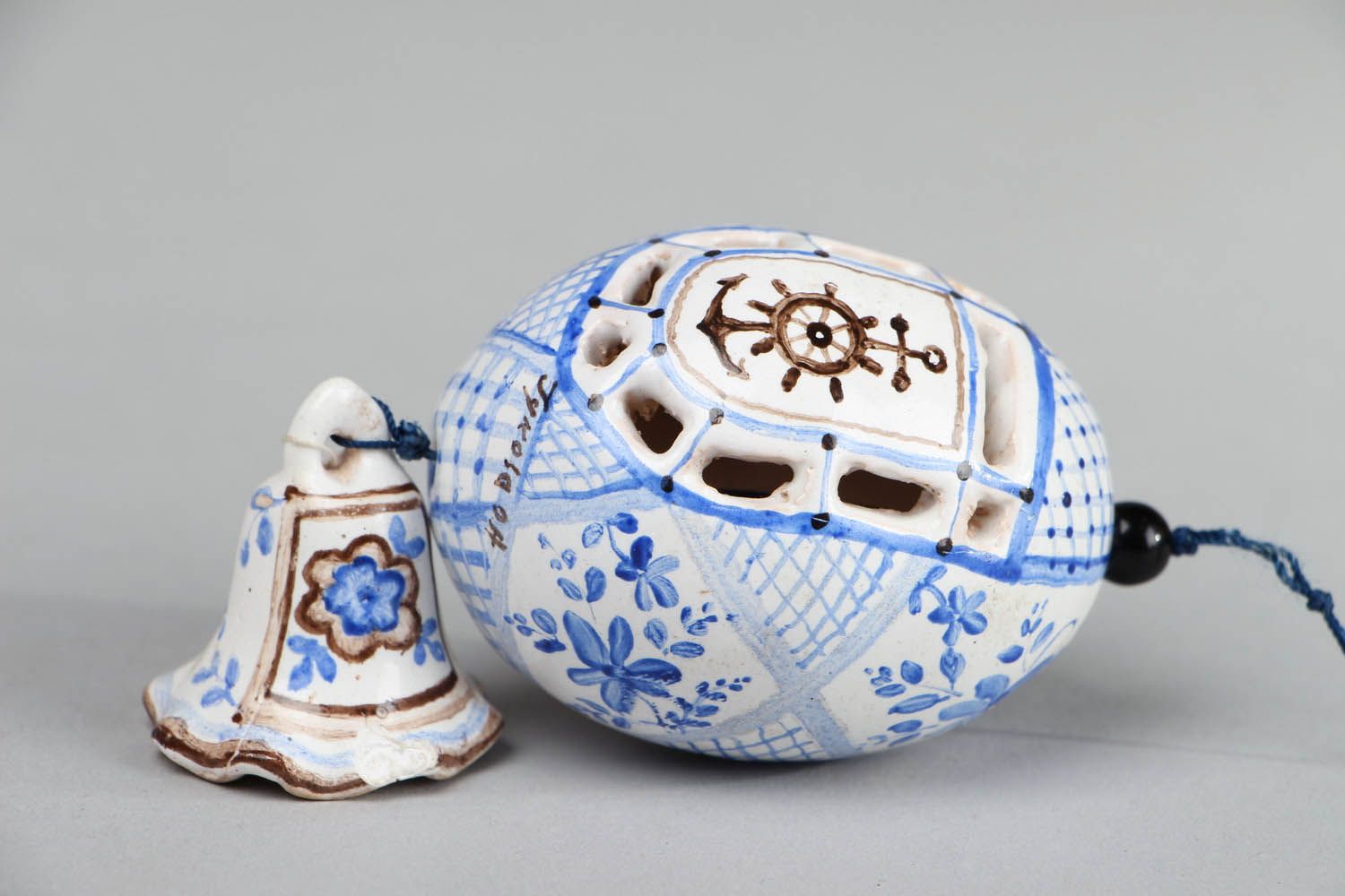 Керамическая подвеска в виде яйца фото 2