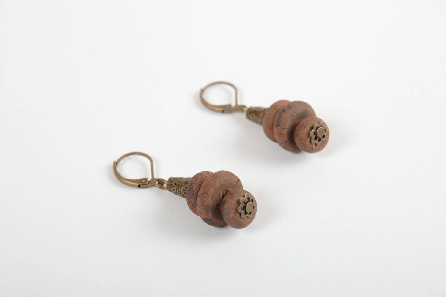 Handmade earrings ceramic jewelry unusual accessory gift ideas designer earrings photo 5