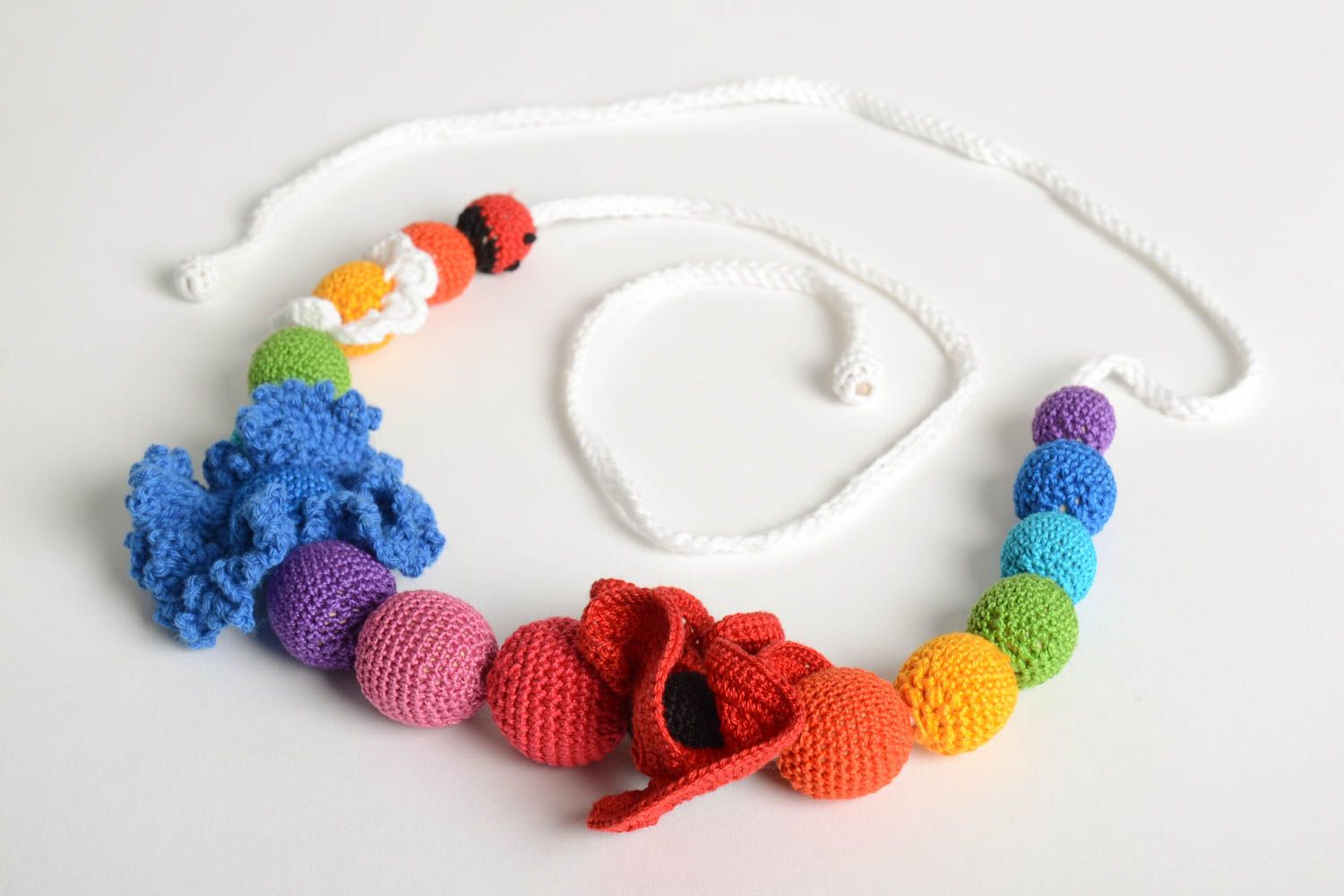 Öko Schmuck handmade Spielzeug für Baby Geschenk für Frau Baby Zubehör gehäkelt foto 2