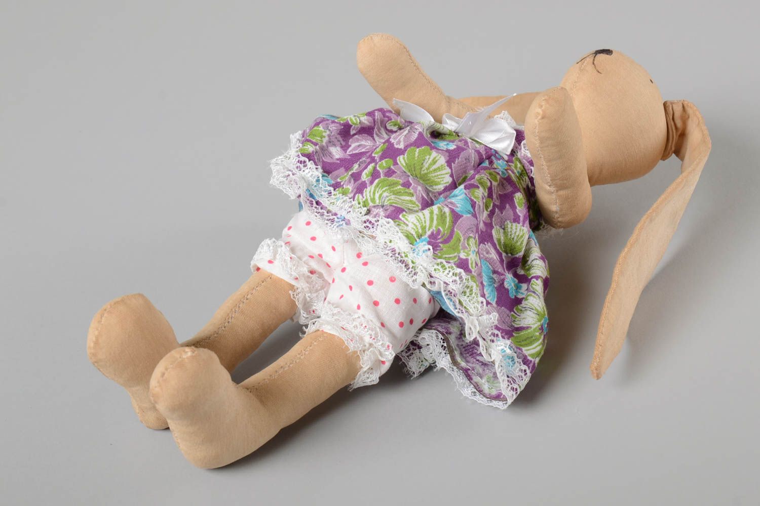 Unusual handmade rag doll fabric soft toy stuffed toy nursery design photo 5