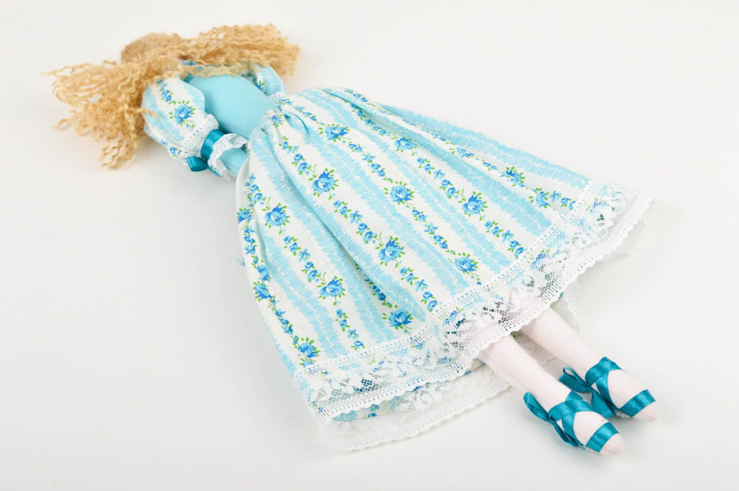 Stylish handmade soft toy unusual rag doll home decoration decorative use only photo 5