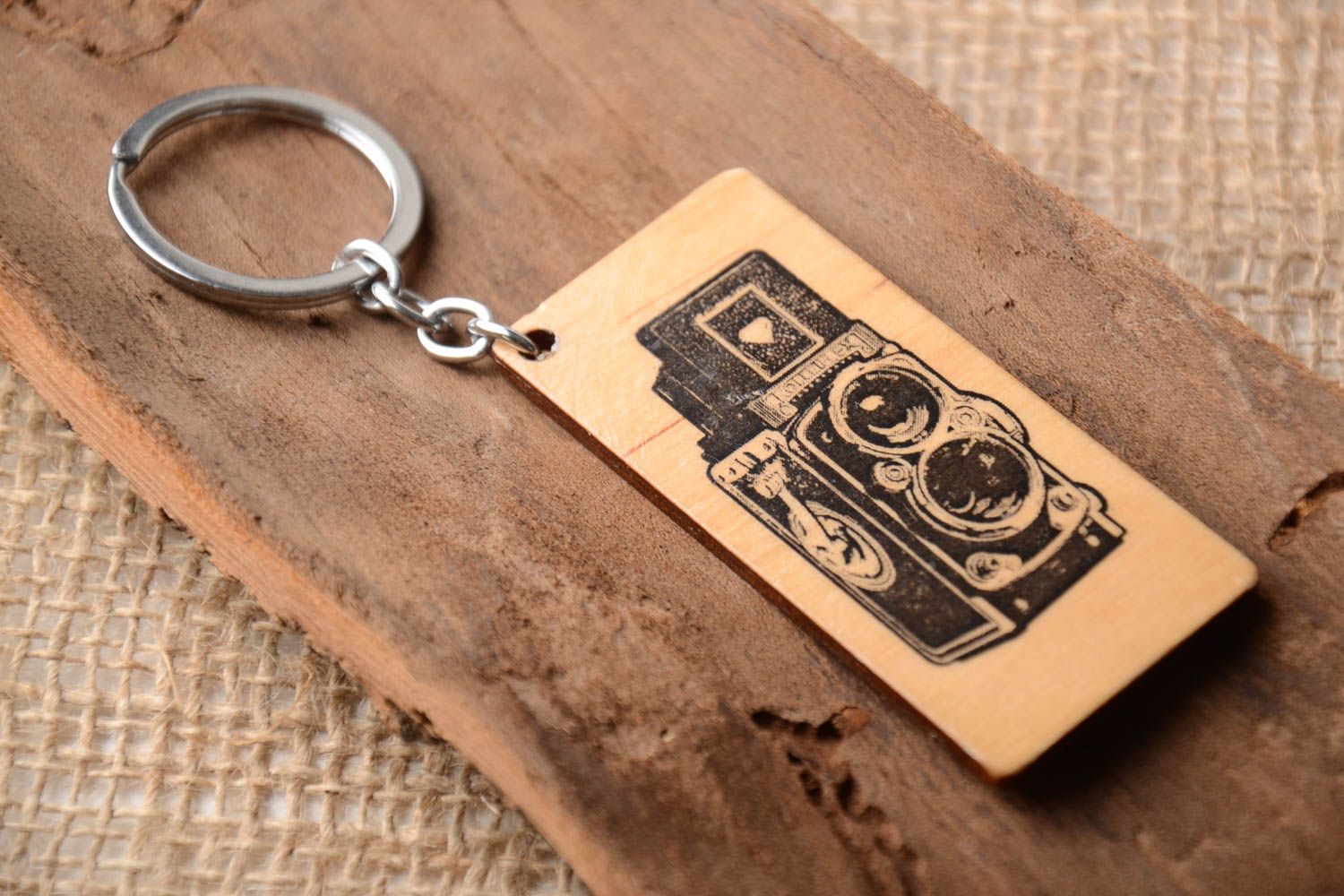 Handmade keychains unusual accessory for key designer wooden keychain photo 1