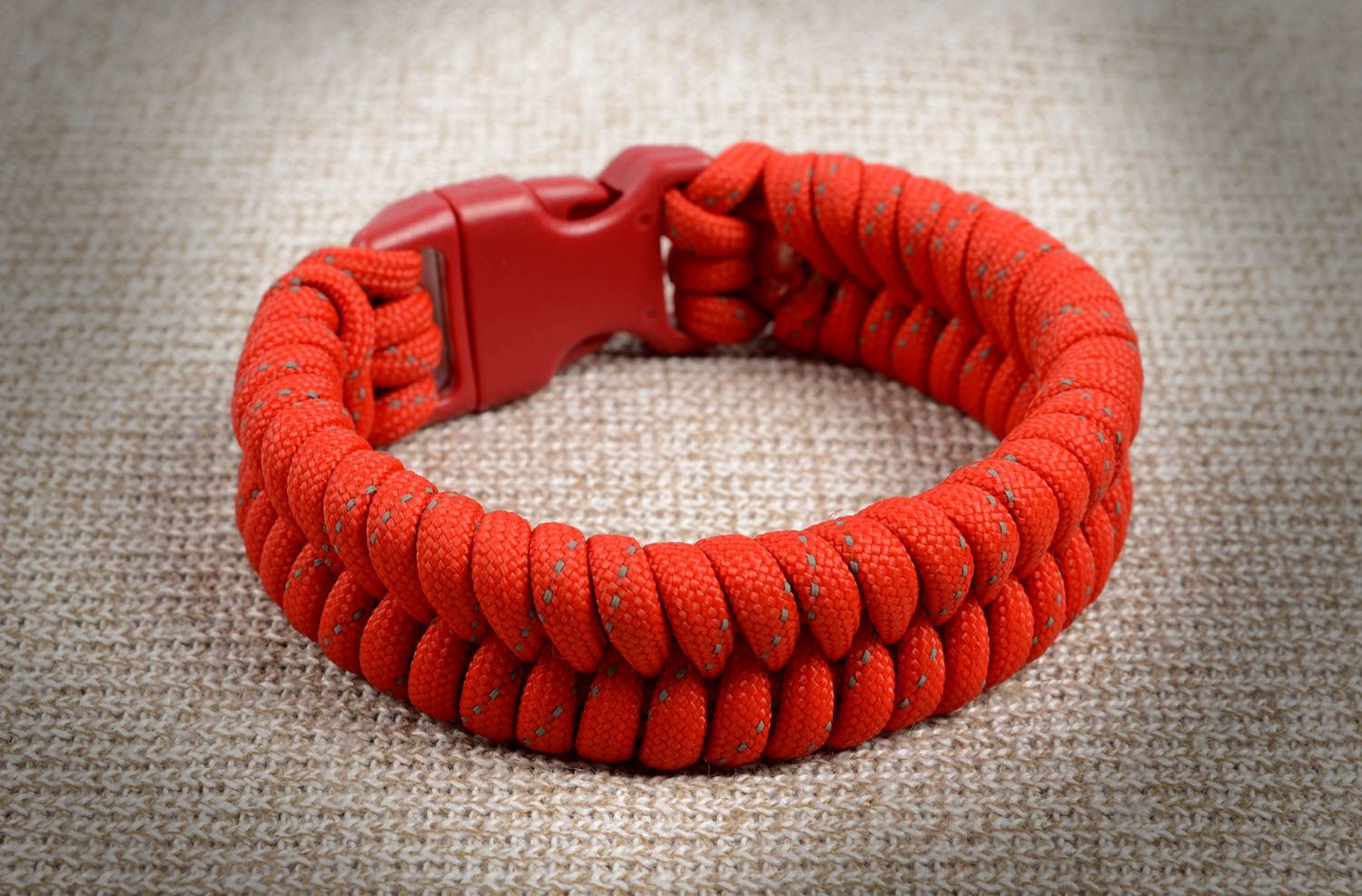 Handmade textile wrist bracelet woven cord bracelet designs survival tips photo 5
