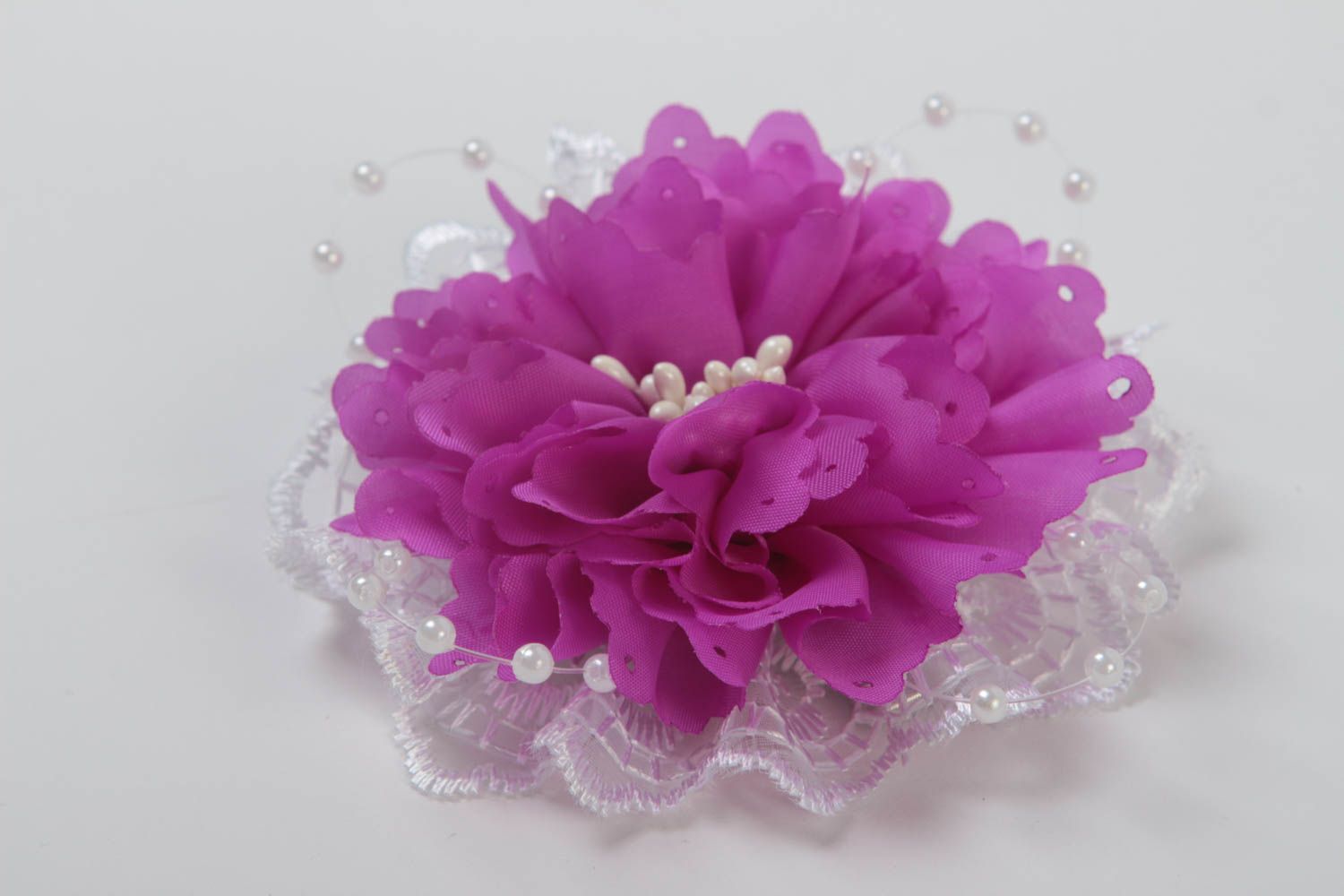 Lilac designer hair clip stylish unusual barrette cute hair accessories photo 3