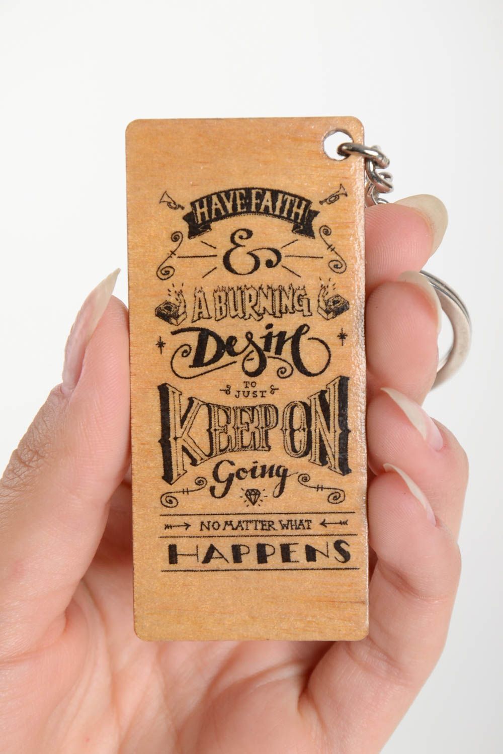 Брелок для ключей ручной работы сувенир из дерева брелок для телефона авторский фото 2
