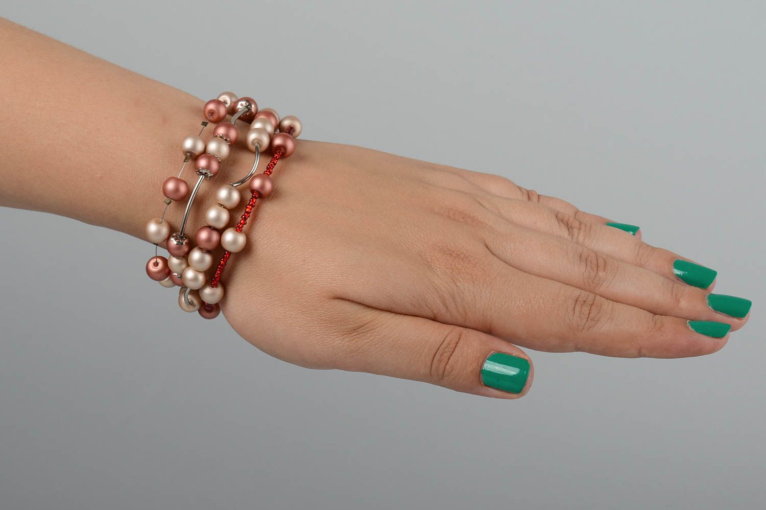 Handmade ceramic bracelet beaded bracelet summer accessories fashion jewelry photo 6