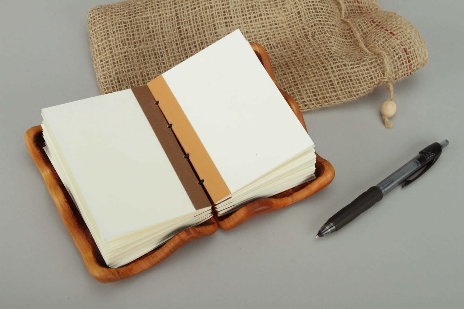 Notebook with wooden cover photo 2