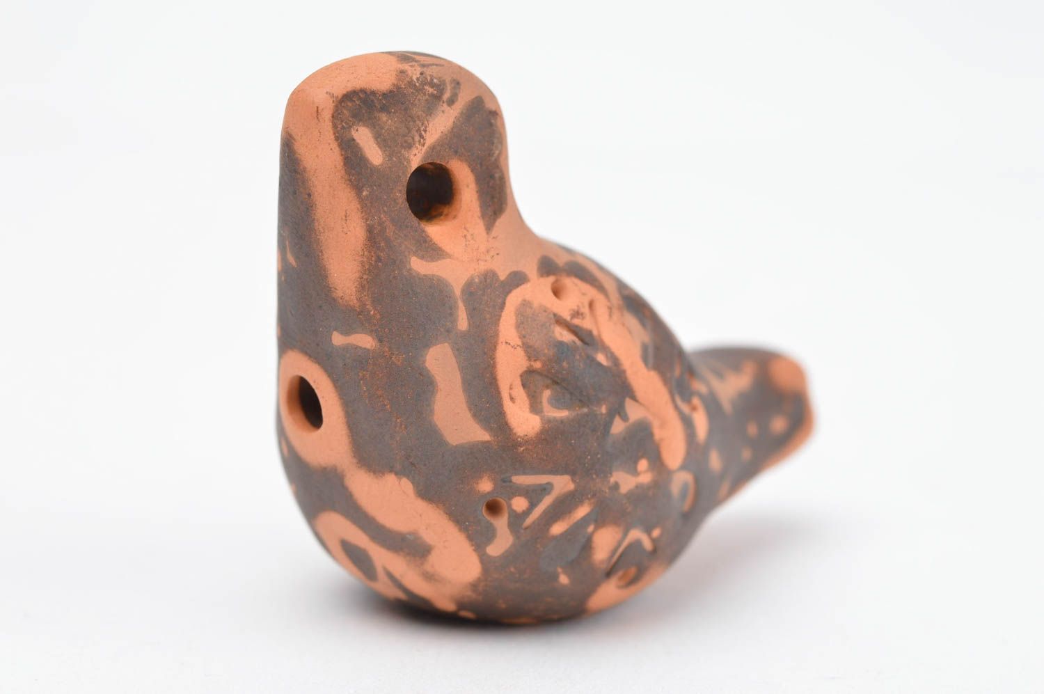 Глиняная статуэтка свистулька ручной работы фигурка животного декоративная Птица фото 2