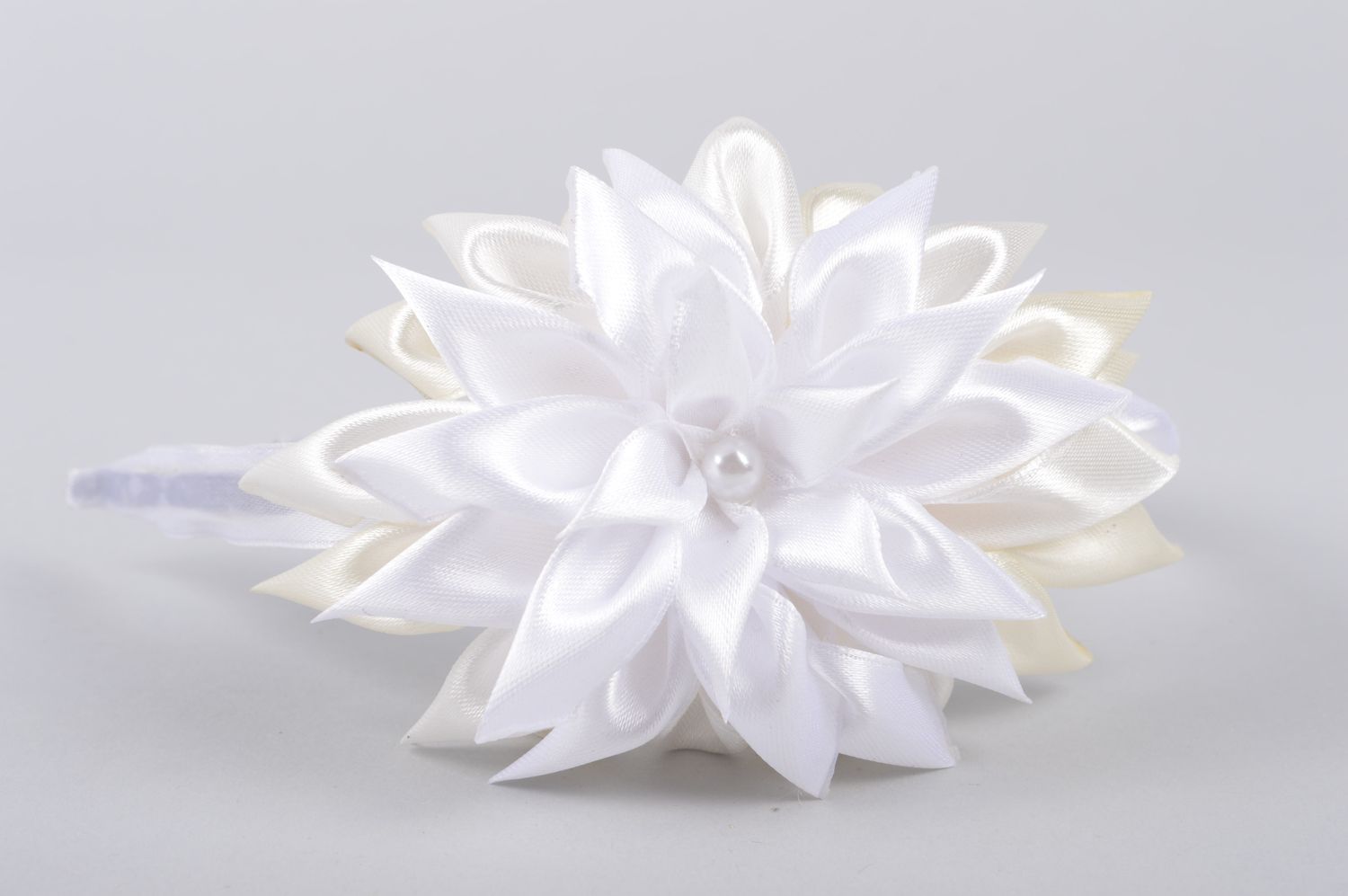 Handmade Haar Schmuck in Weiß Blumen Haarreif Geschenk für Mädchen prächtig foto 3