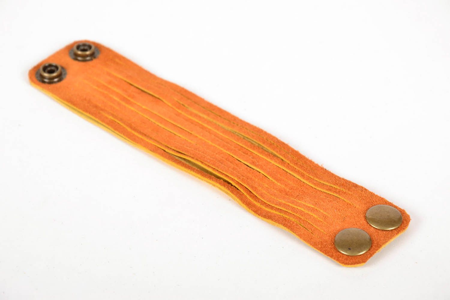 Armband aus Leder Orange foto 4