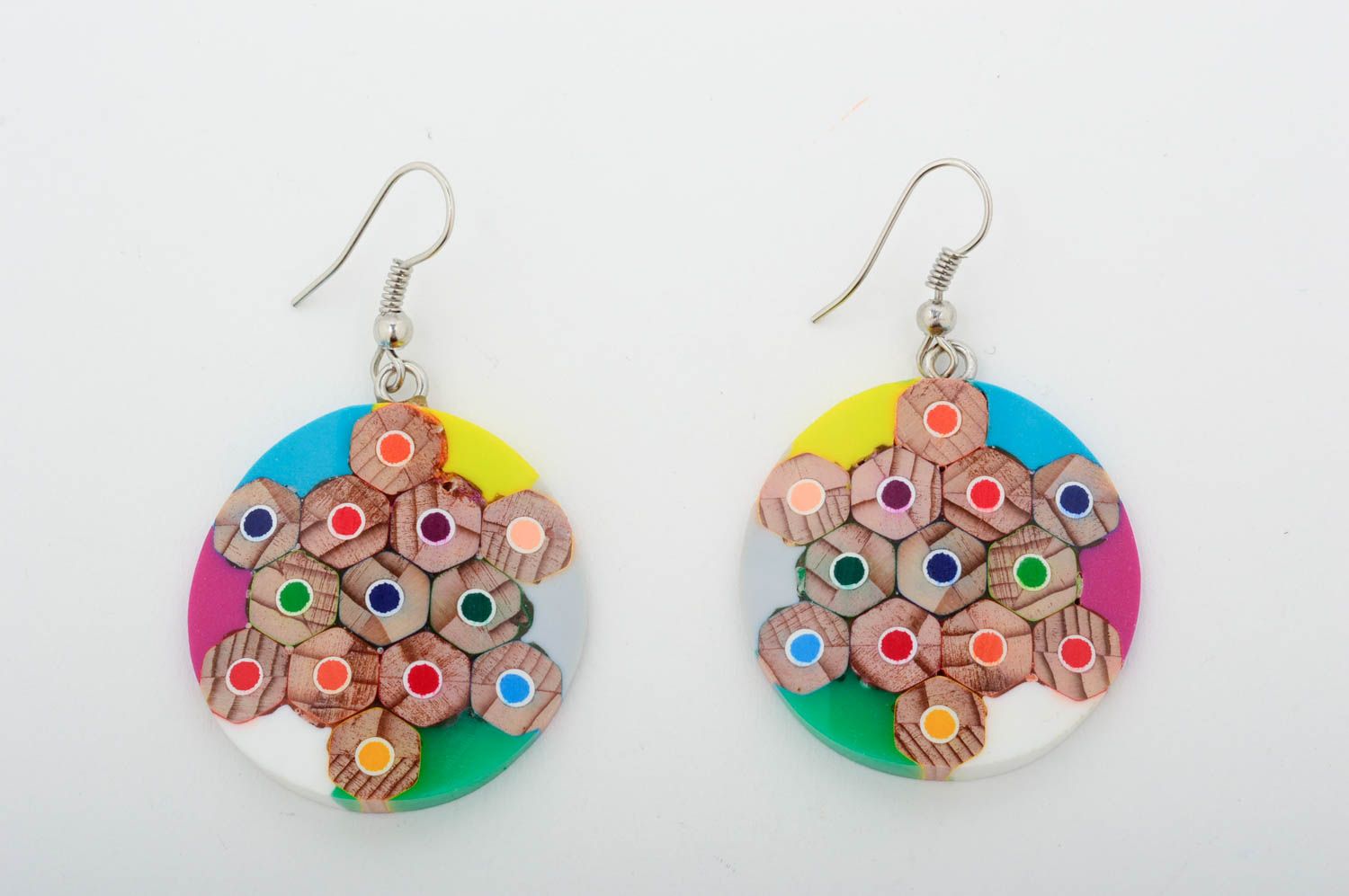 Handmade colorful earrings stylish bright jewelry cute earrings for summer photo 2