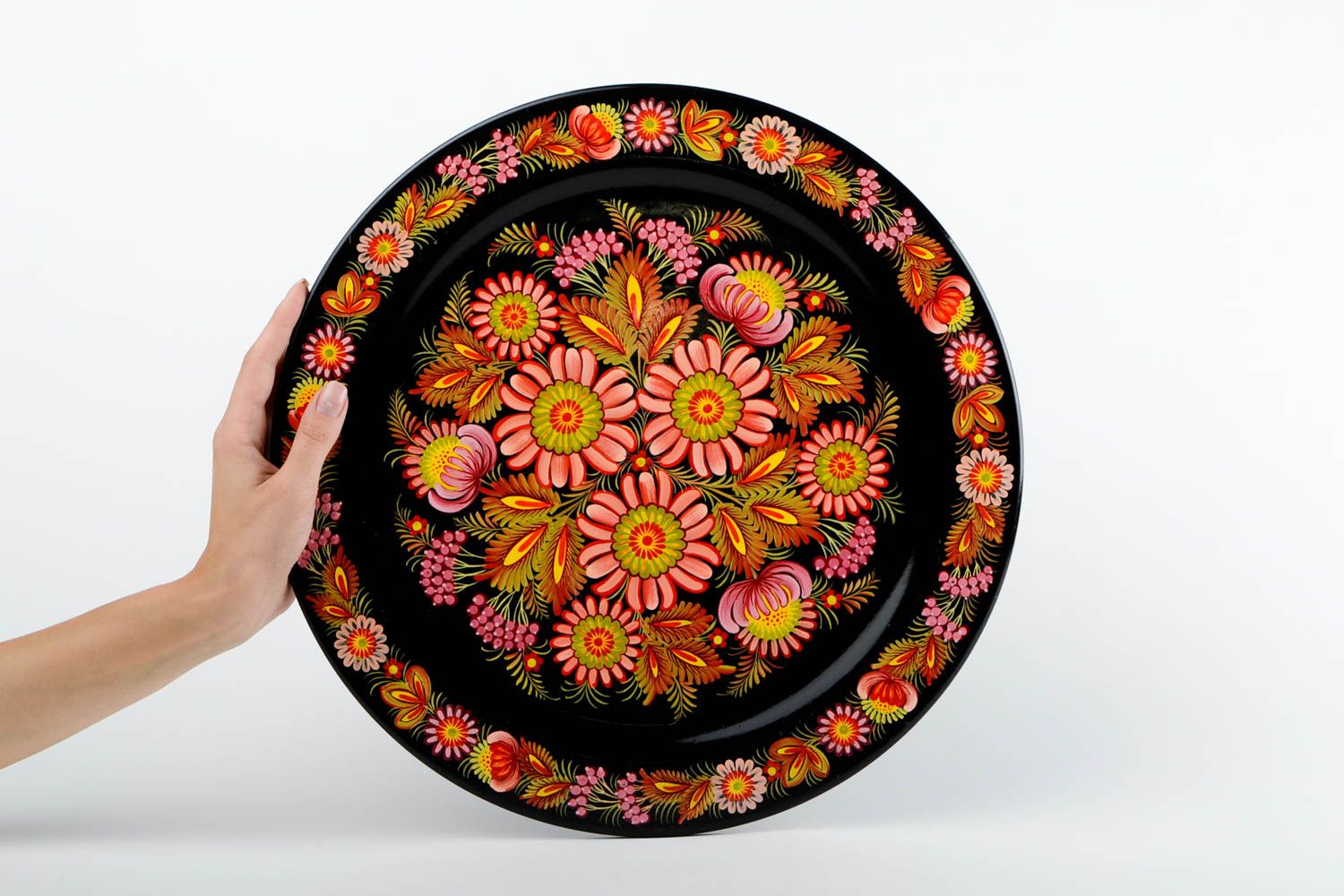 Assiette décorative Vaisselle déco fait main Déco ethnique multicolore photo 2