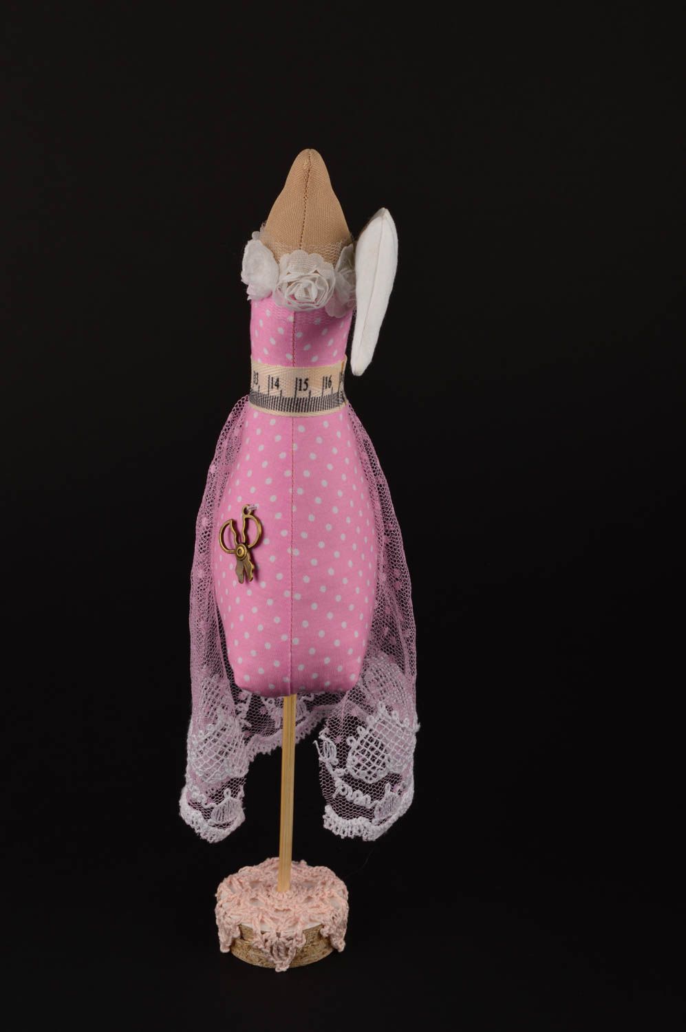 Кукла ручной работы кукла из ткани авторская кукла на подставке дизайнерская фото 3