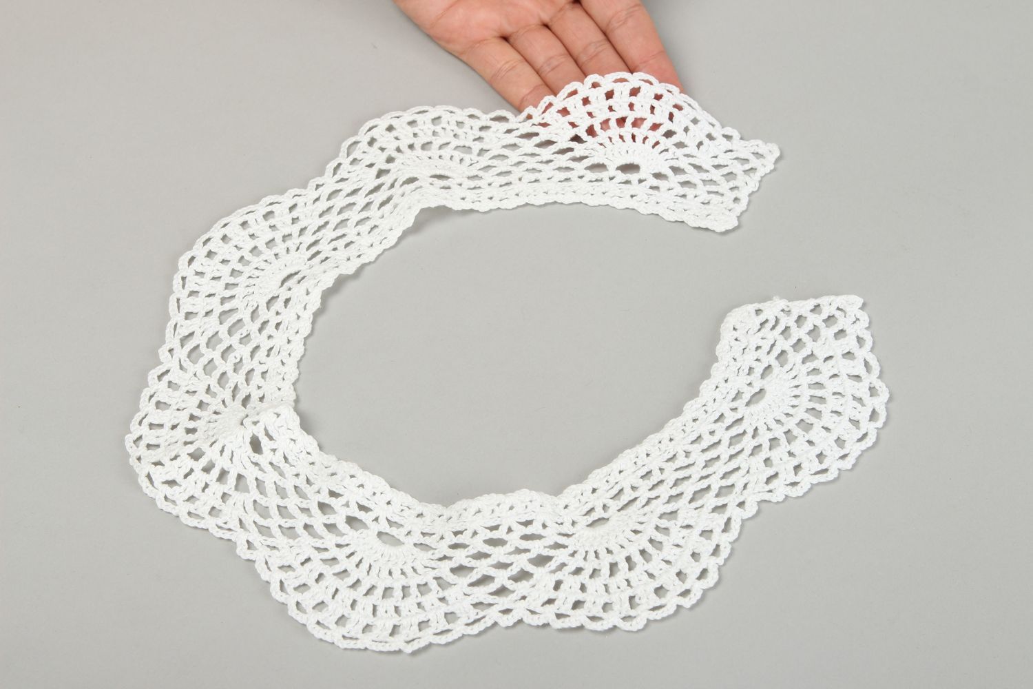 Handmade Damen Kragen Halsschmuck für Damen in Weiß Accessoire für Frauen foto 5