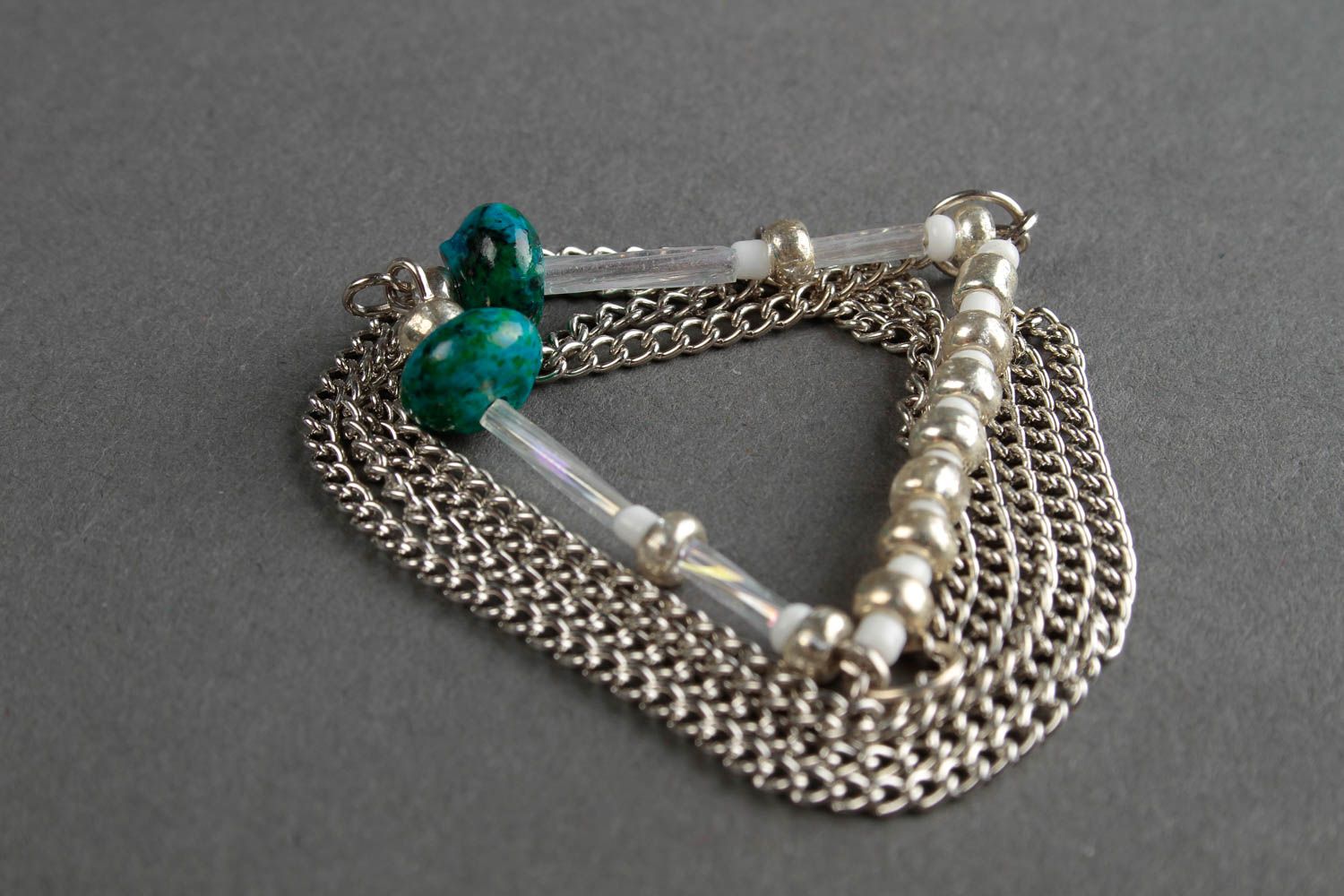 Chain pendant handmade long pendant beaded pendant fashion bijouterie for girls photo 5