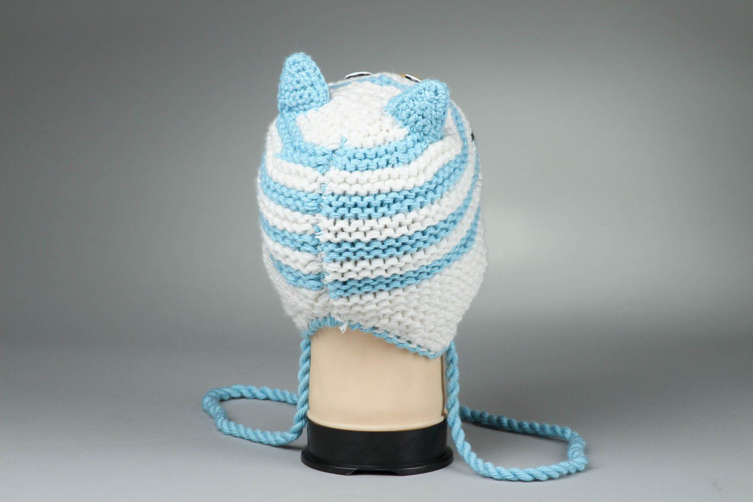 Bonnet tricoté Chat photo 4