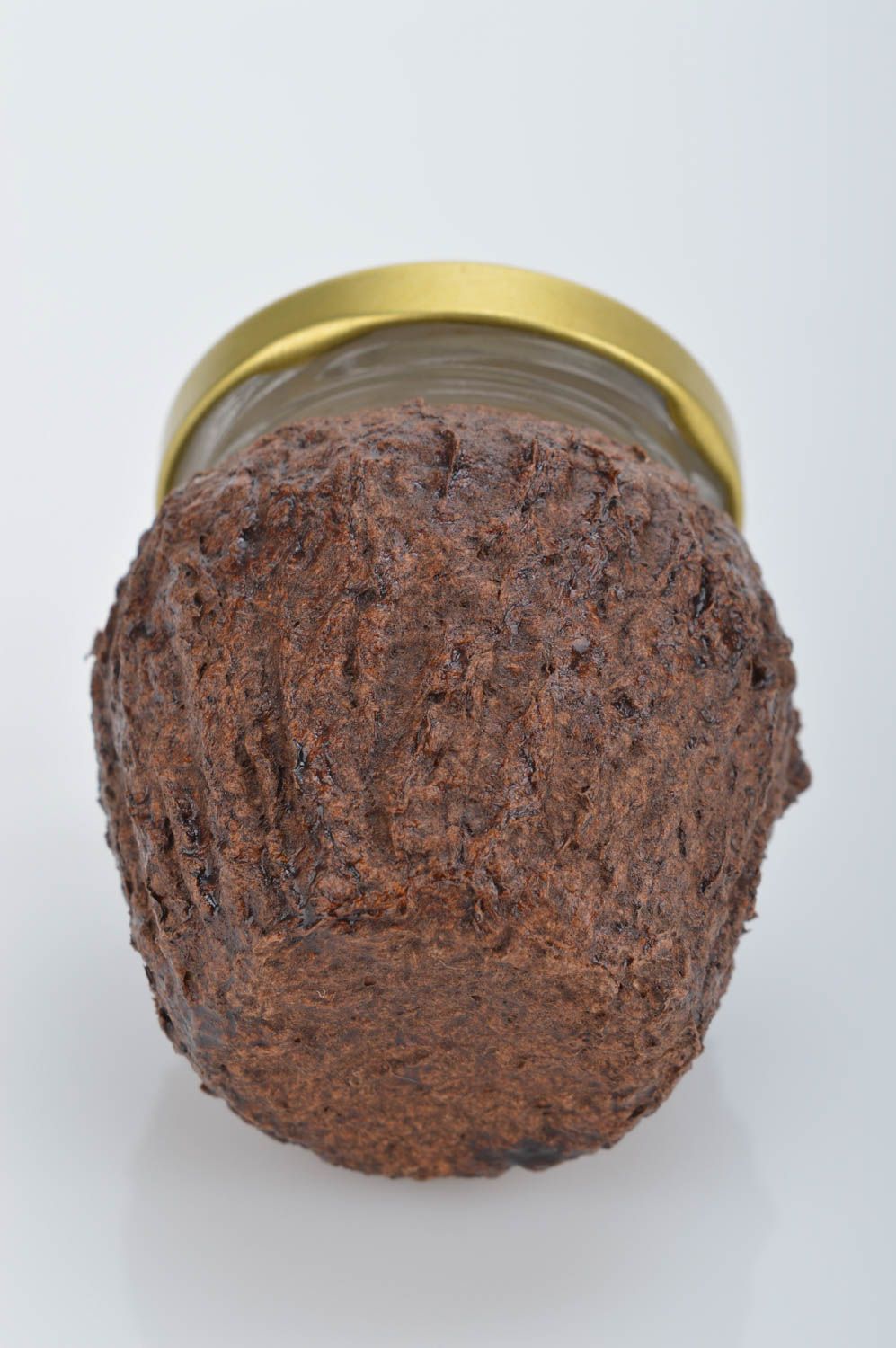 5 oz glass jar with lid covered with brown cellulose 0,26 lb photo 4