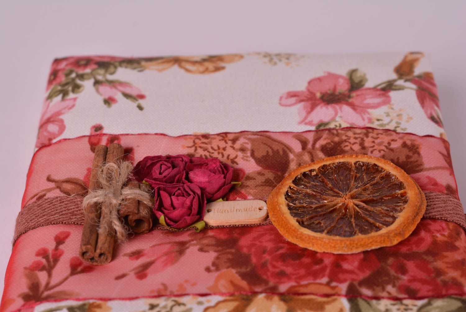 Handmade notebook handmade sketchbook notepad with orange unusual gift for girls photo 5