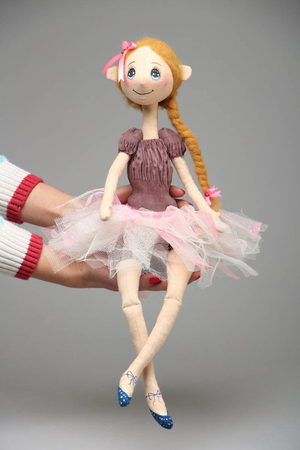 Мягкая игрушка кукла интерьерная Балерина  фото 4