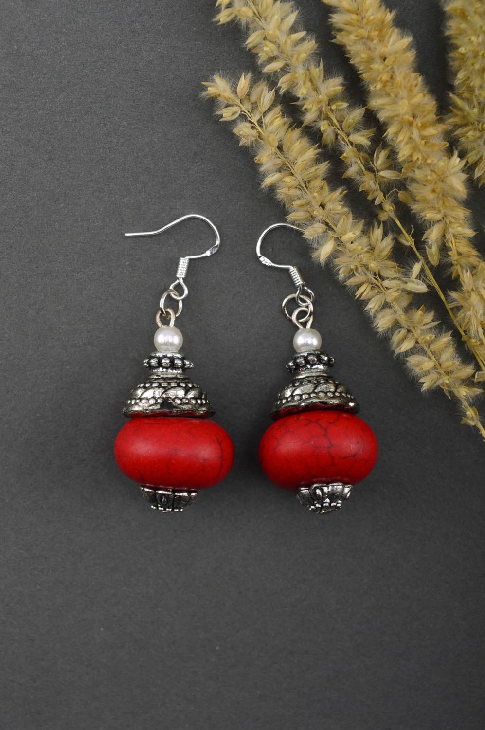 Stylish handmade beaded earrings gemstone earrings accessories for girls photo 1