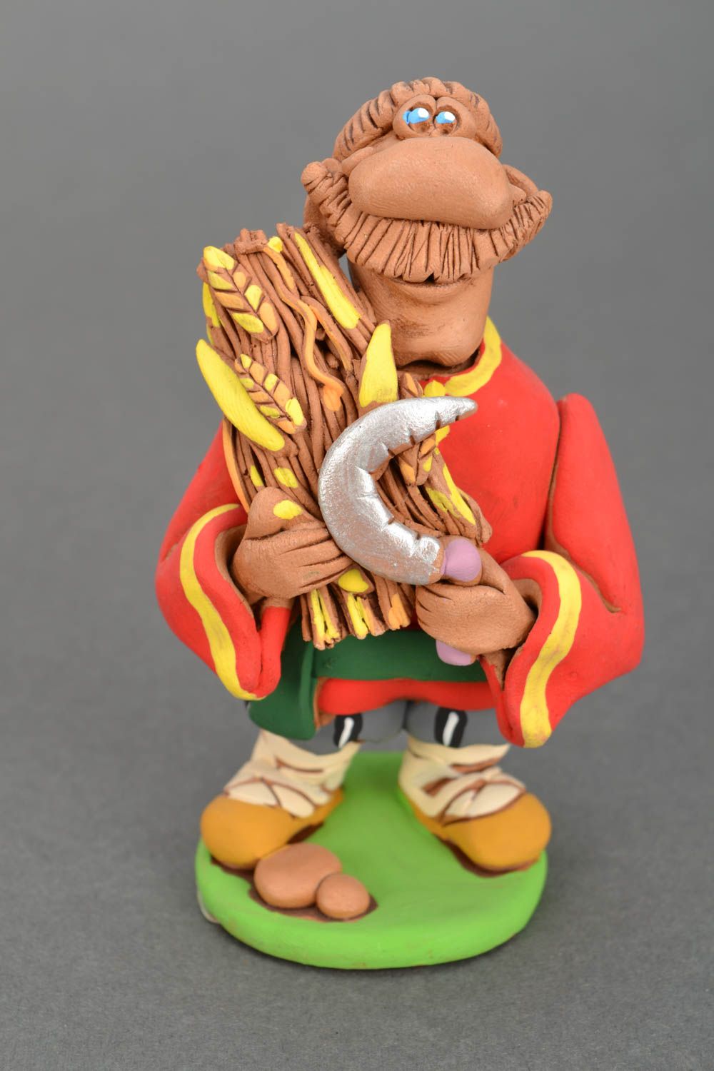Ceramic figurine Cossack with Crop photo 3
