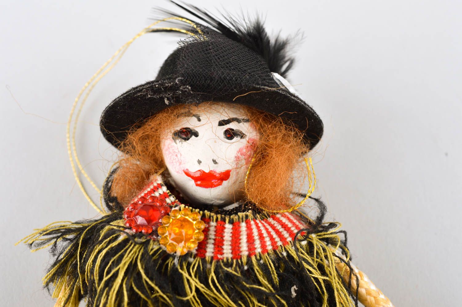 Bambola bella in stoffa fatta a mano pupazzo tessile originale da collezione
 foto 3