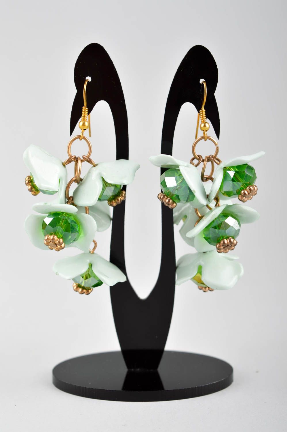 Handmade jewelry plastic bracelet crystal earrings designer accessories for her photo 5
