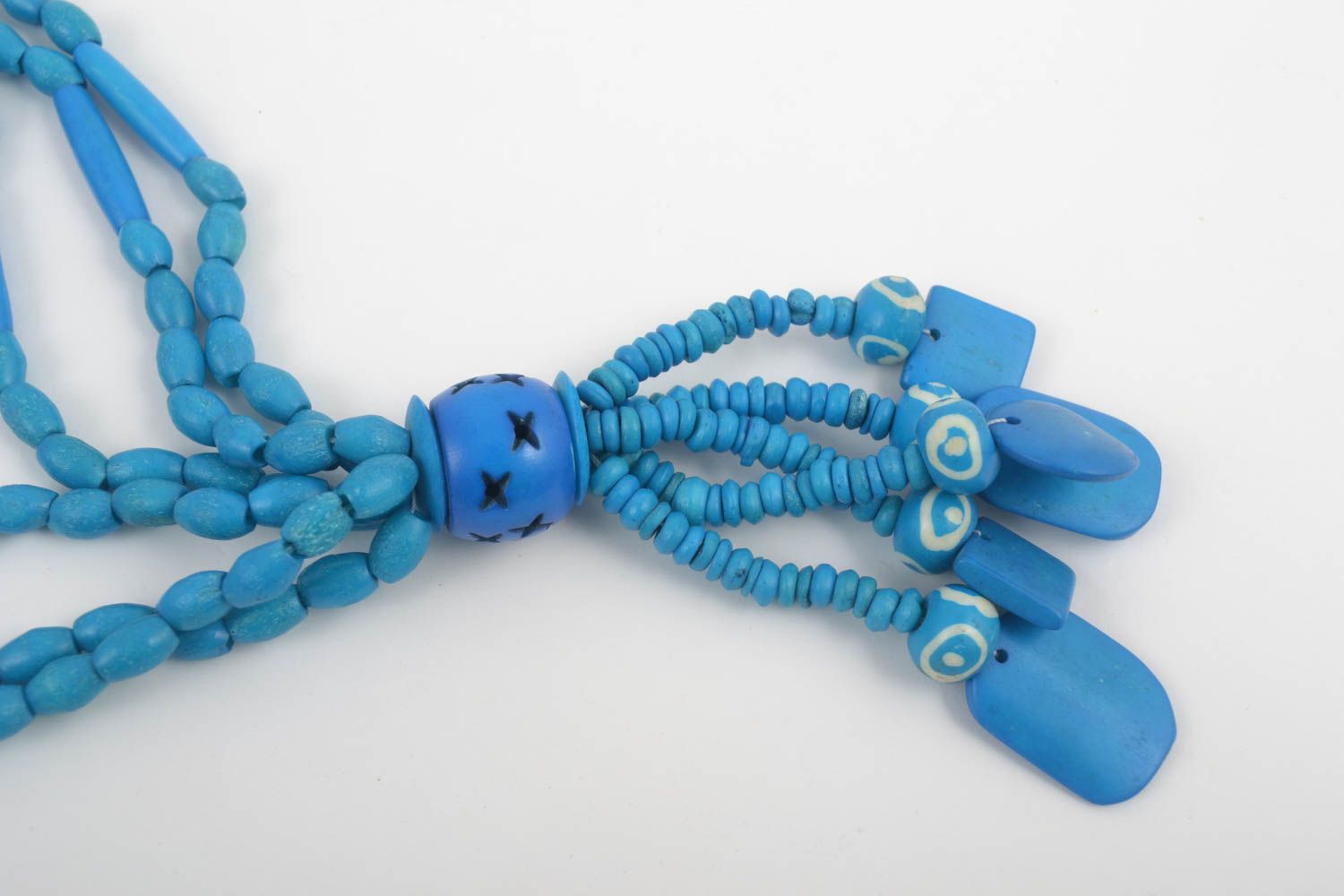 Handgemachtes Schmuck Collier blaue Halskette für Frauen Designer Schmuck zart foto 2