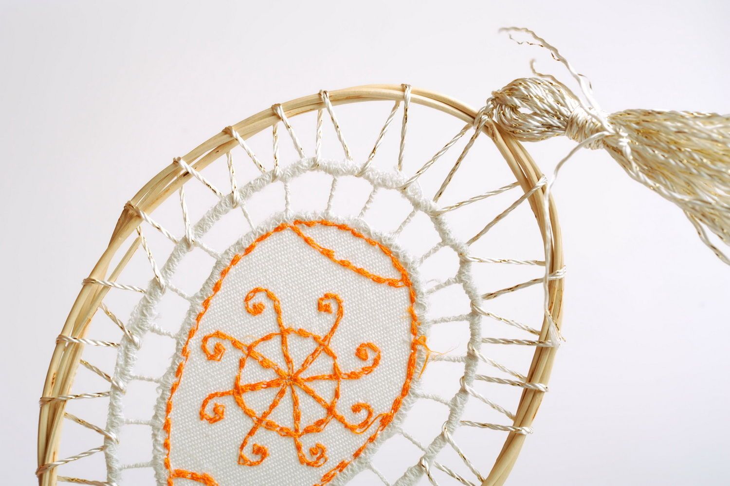 Decorative pendant with embroidery The Sun photo 4