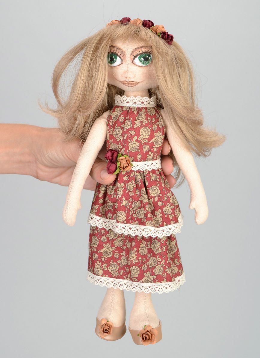 Интерьерная текстильная кукла Лейла фото 2