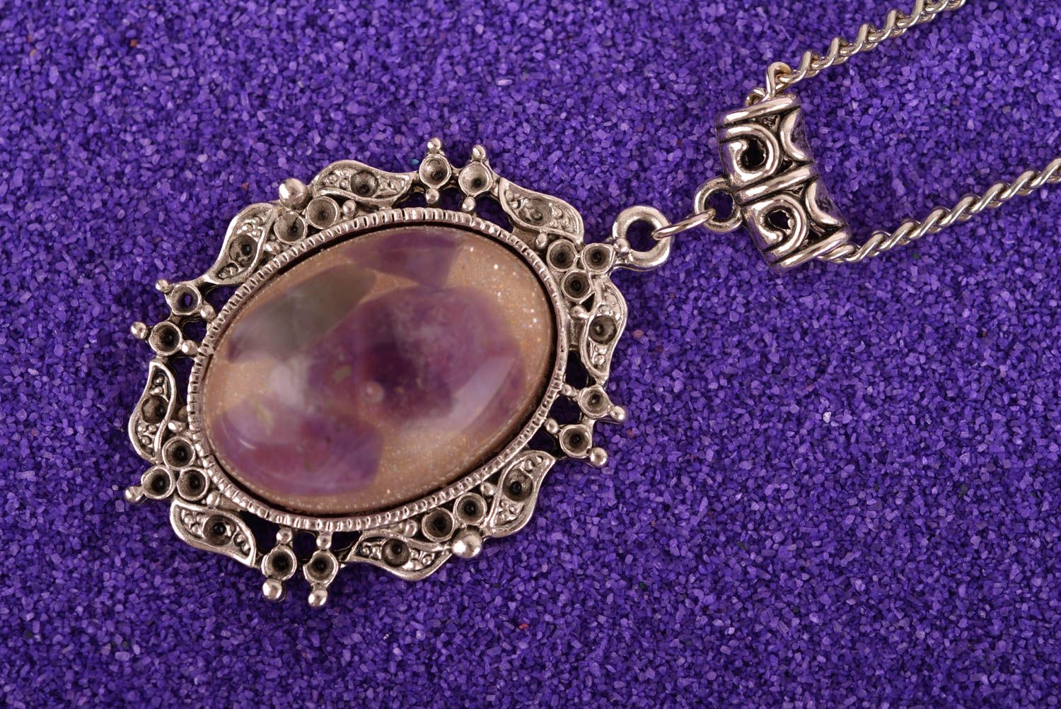 Handmade pendant unusual pendant designer accessory epoxy jewelry gift ideas  photo 1