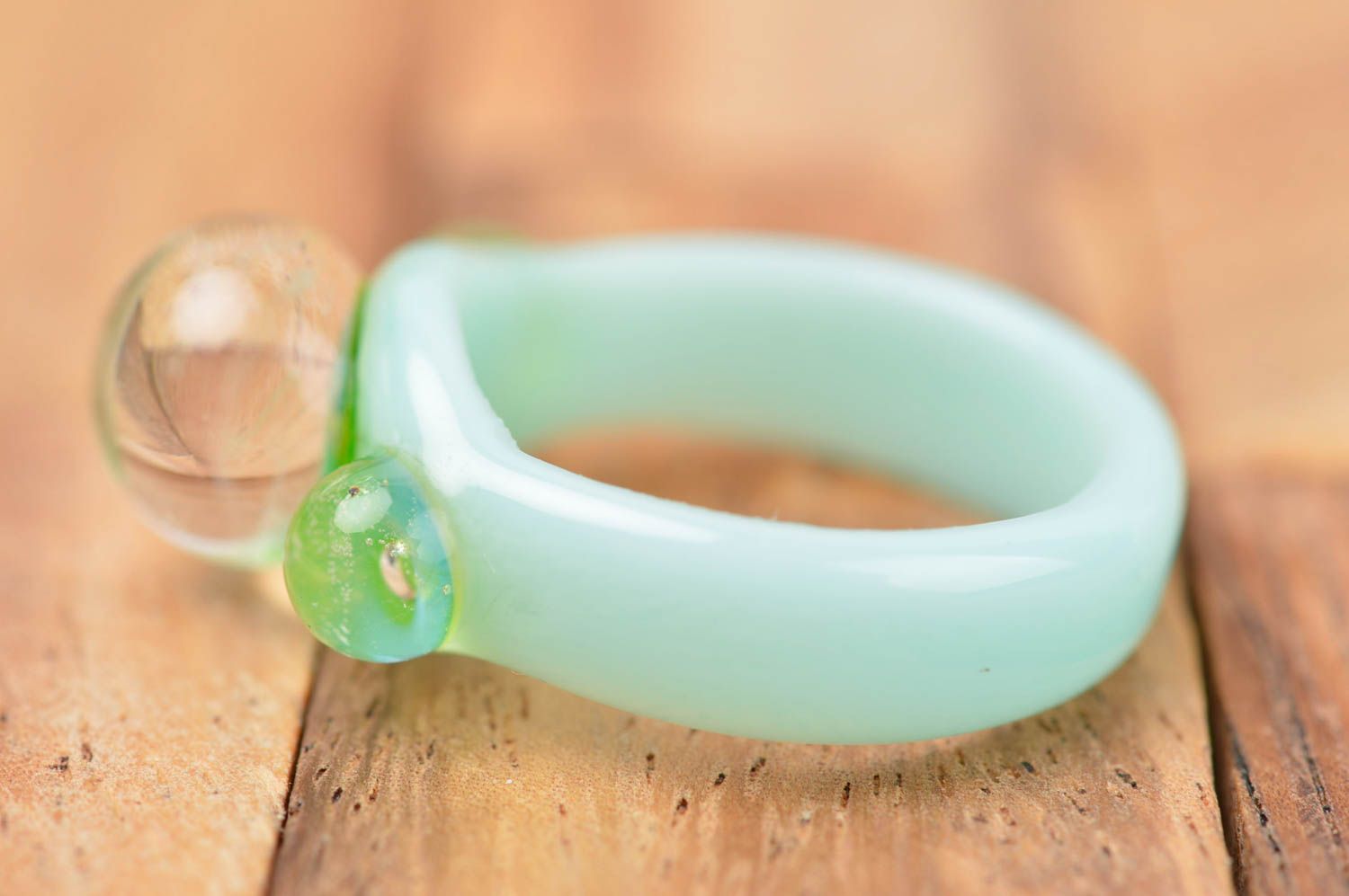 Glass lampwork ring fashion jewelry lampwork accessories present for girls photo 2