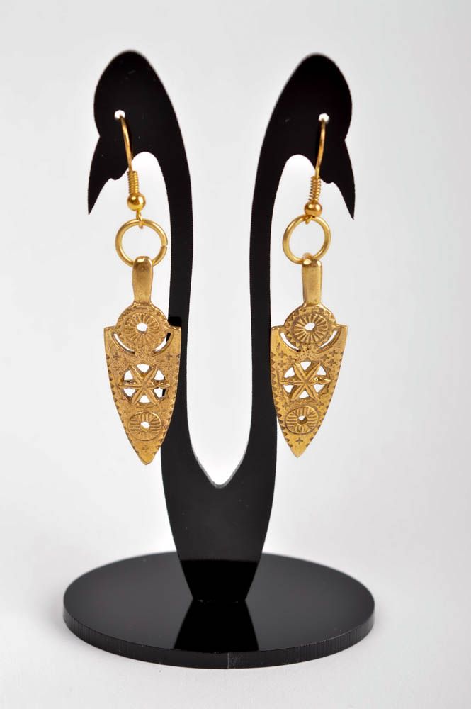 Unusual handmade metal earrings cool jewelry designs metal craft gifts for her photo 2