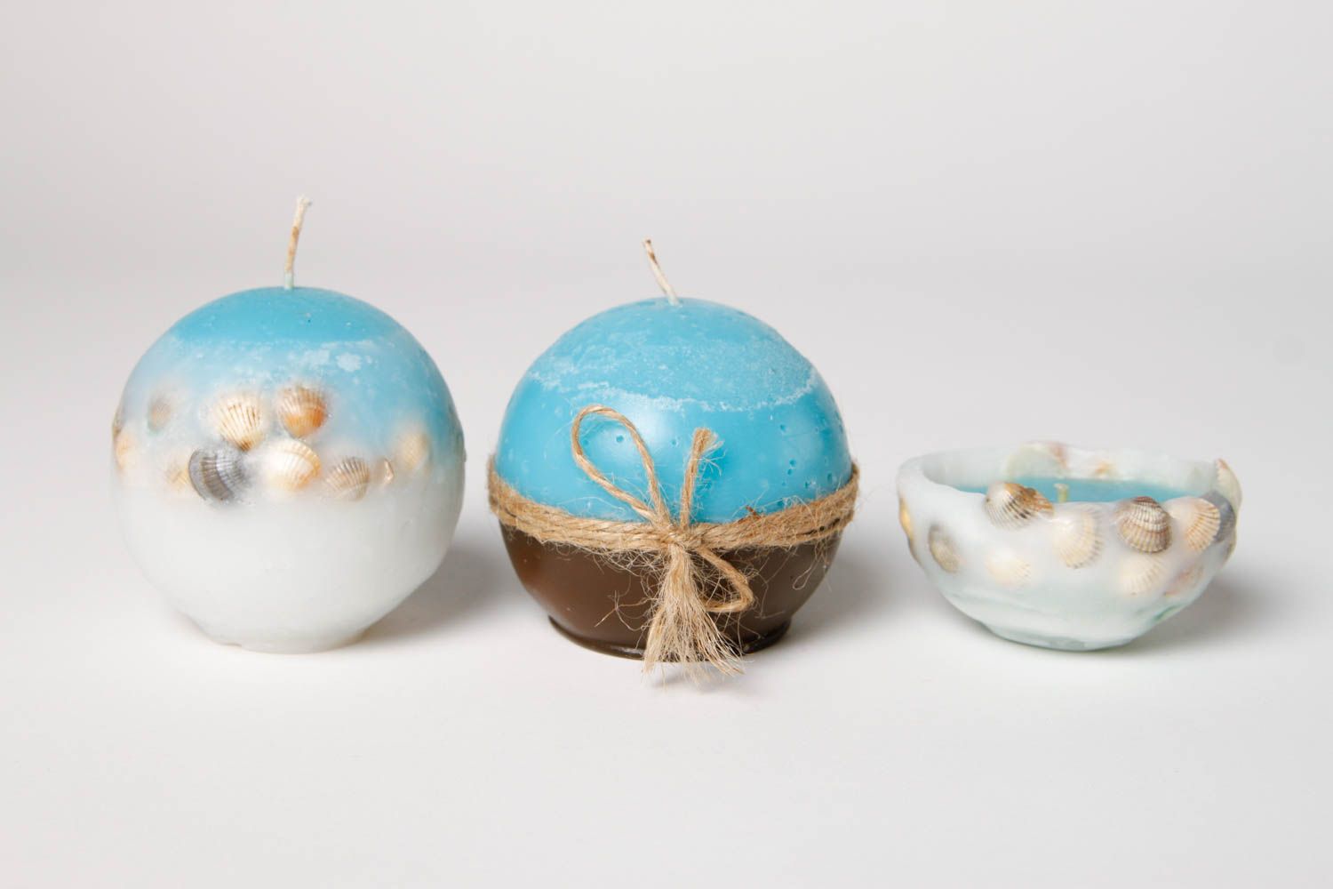 Velas hechas a mano con forma de esferas regalo original decoración de casa foto 3