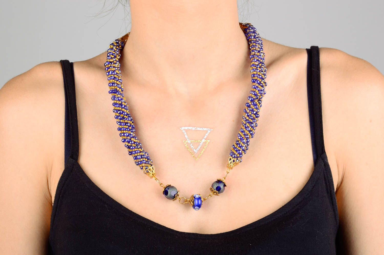 Handmade designer necklace beaded designer accessory stylish beautiful jewelry photo 2