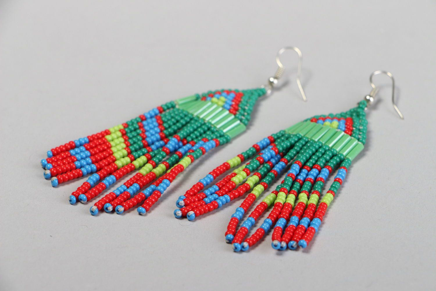 Bright earrings in ethnic style photo 1